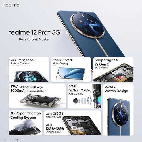 realme 12 Pro+ 5G (Submarine Blue, 8GB RAM, 256GB Storage) Refurbished - Image 10