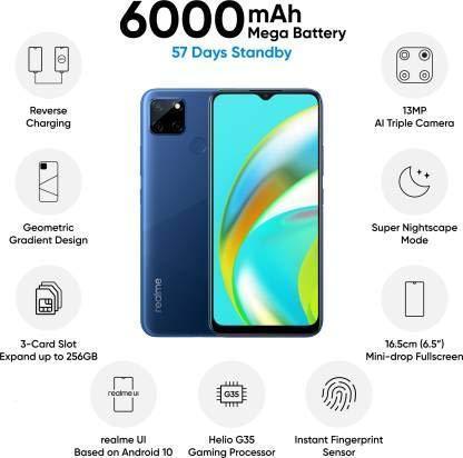 Realme C12 (Power Blue, 3GB RAM, 32GB Storage) Preowned - Image 5