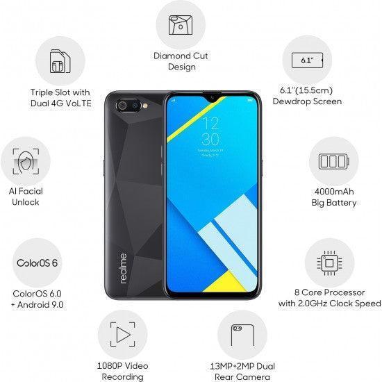 Realme C2 (Diamond Black, 32 GB) (2 GB RAM) Preowned - Image 3