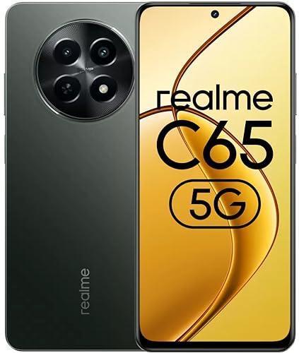 realme C65 5G (Glowing Black, 6GB RAM, 128GB Storage)| Expandable Upto 2TB Preowned