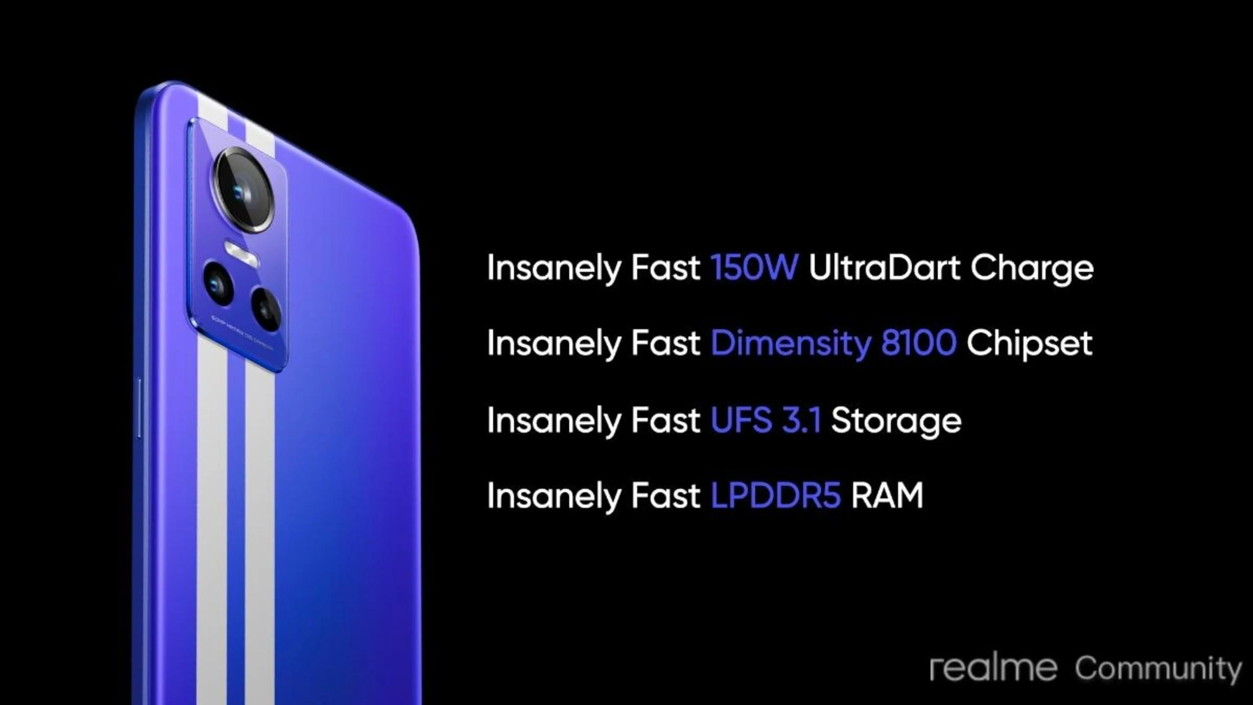 Realme GT Neo 3 (150W) (Nitro Blue, 12GB RAM, 256GB Storage) Refurbished - Image 2