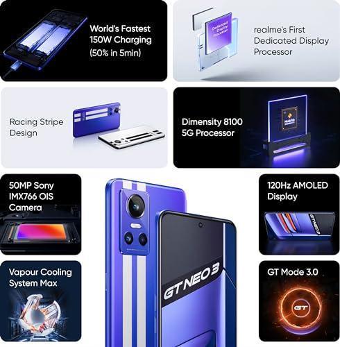 Realme GT Neo 3 (Nitro Blue, 8GB RAM, 128GB Storage) Refurbished - Image 27