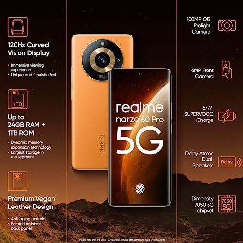 realme narzo 60 Pro (Mars Orange,8GB+128GB) MediaTek Dimensity 7050 Refurbished - Image 5