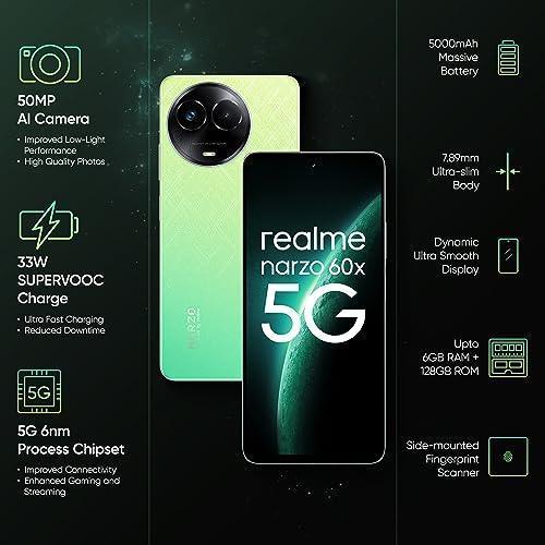 realme narzo 60X 5G (Stellar Green,6GB,128GB Storage) Up to 2TB External Memory Refurbished - Image 6