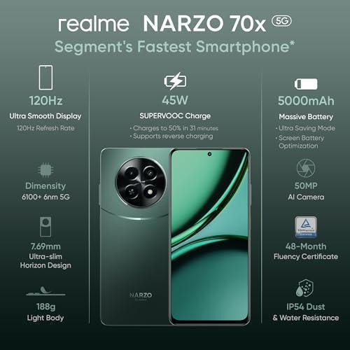 realme NARZO 70x 5G (Forest Green, 6GB RAM,128GB Storage Refurbished - Image 5