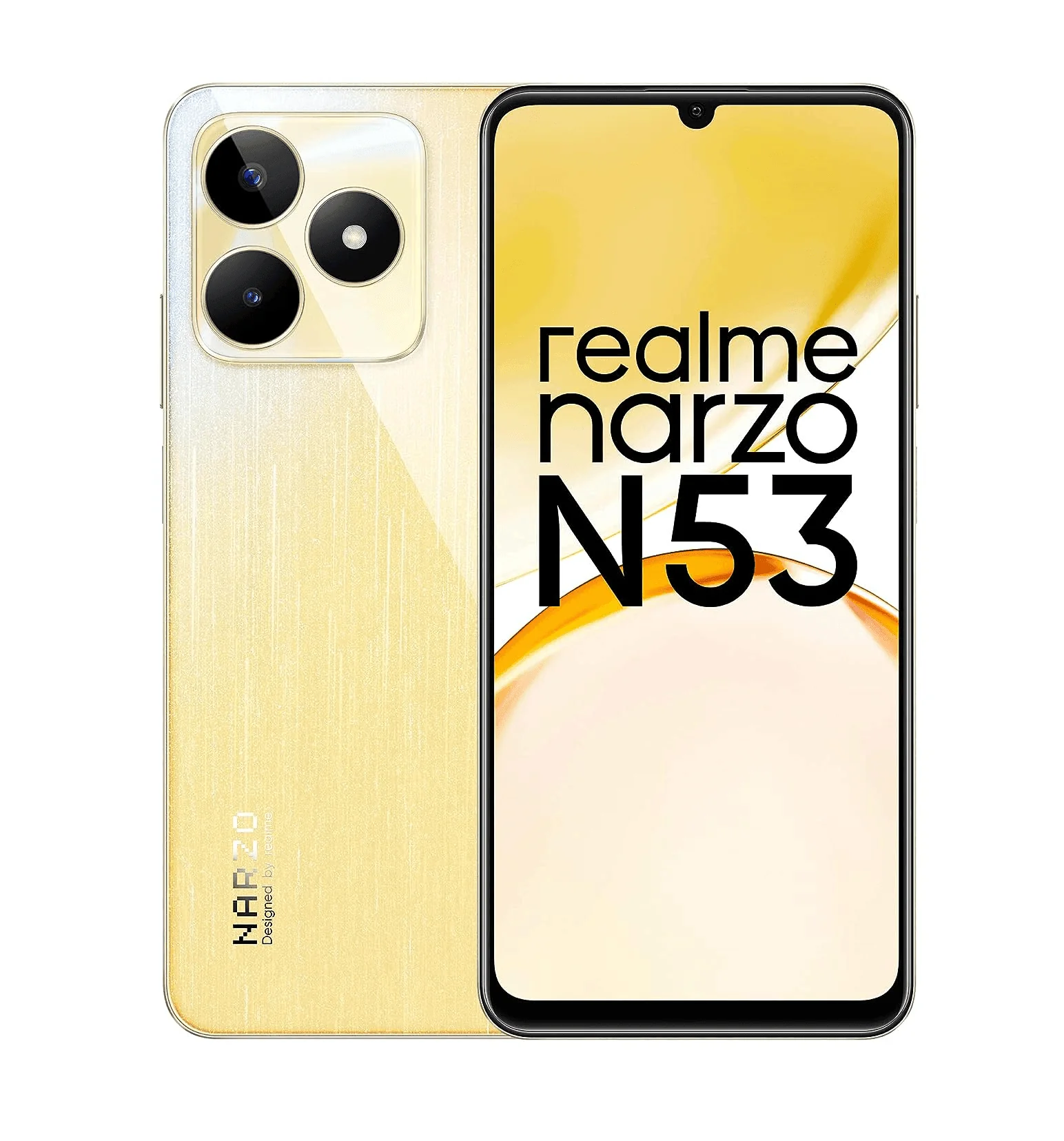 realme narzo N53 (Feather Gold, 4GB+64GB) Refurbished - Image 2