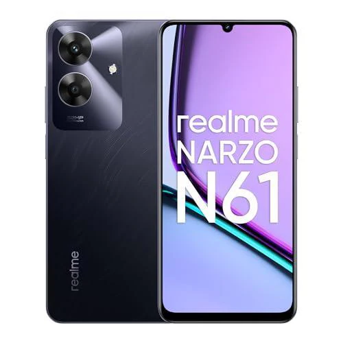 realme NARZO N61 (Marble Black, 4GB RAM+64GB Storage) Refurbished