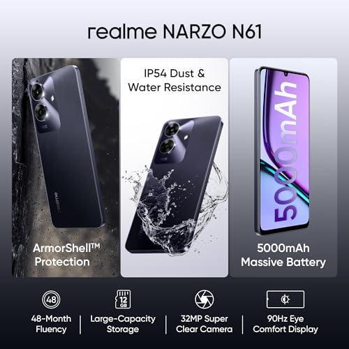 realme NARZO N61 (Marble Black, 4GB RAM+64GB Storage) Refurbished - Image 5