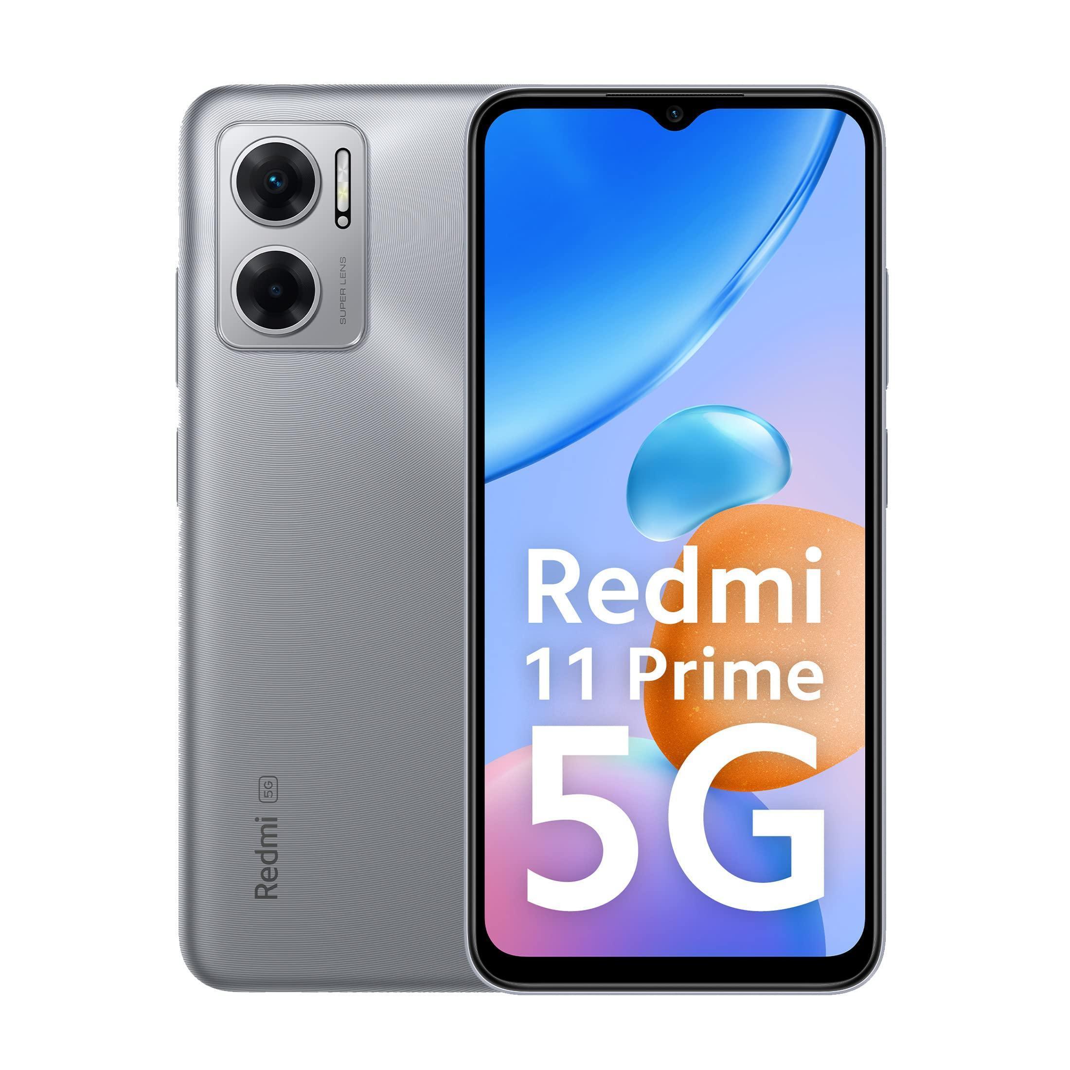 Redmi 11 Prime 5G (Chrome Silver, 4GB RAM 64GB ROM) | Prime Design Refurbished