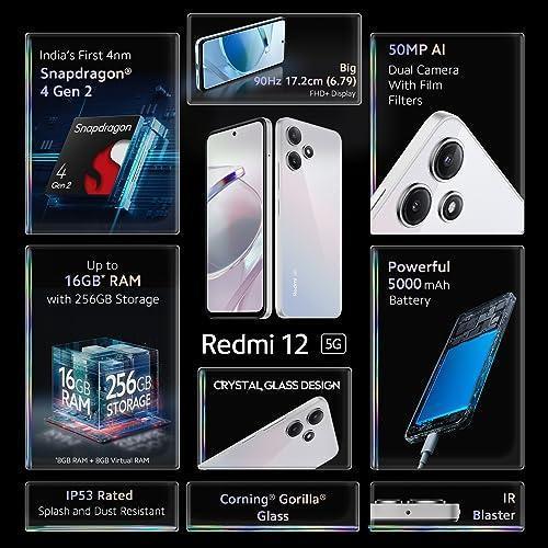 Redmi 12 5G Moonstone Silver 8GB RAM 256GB ROM Preowned - Image 5