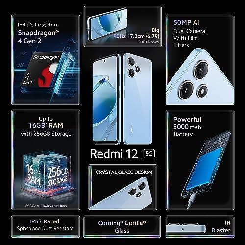 Redmi 12 5G Pastel Blue 4GB RAM 128GB ROM Refurbished - Image 5