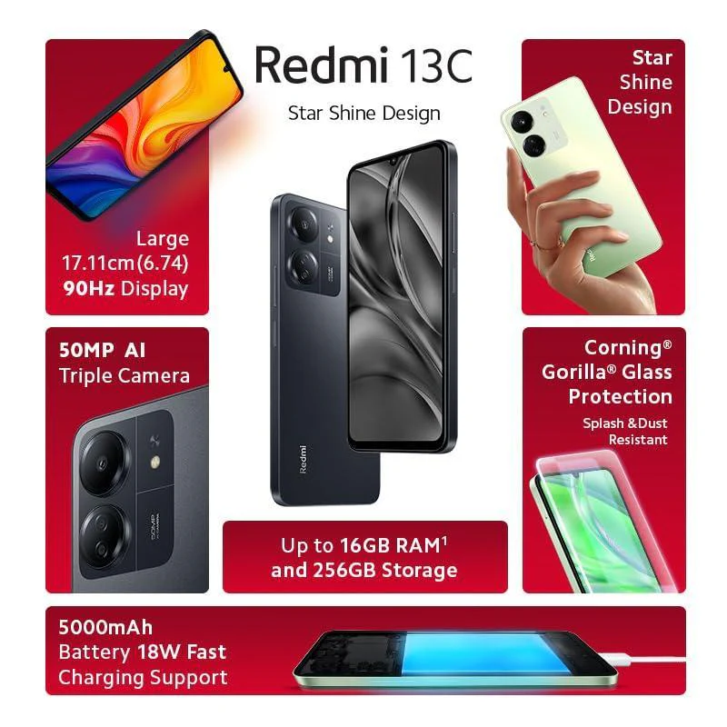 Redmi 13C (Stardust Black, 4GB RAM, 128GB Storage) Refurbished - Image 6