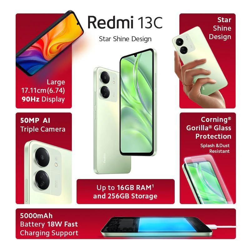 Redmi 13C (Starshine Green, 6GB RAM, 128GB Storage) Preowned - Image 6