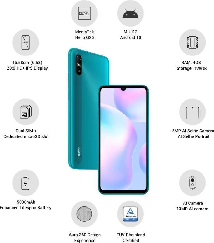 REDMI 9i (Nature Green, 128 GB) (4 GB RAM) Refurbished - Image 3