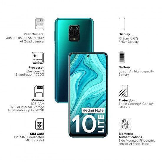 Redmi Note 10 Lite Aurora Blue 4GB RAM 128GB Used - Image 2
