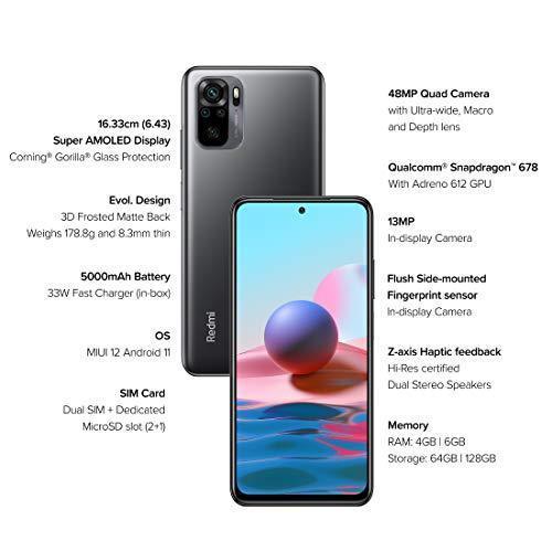 Redmi Note 10 (Shadow Black, 6GB RAM, 128GB Storage) - Image 9