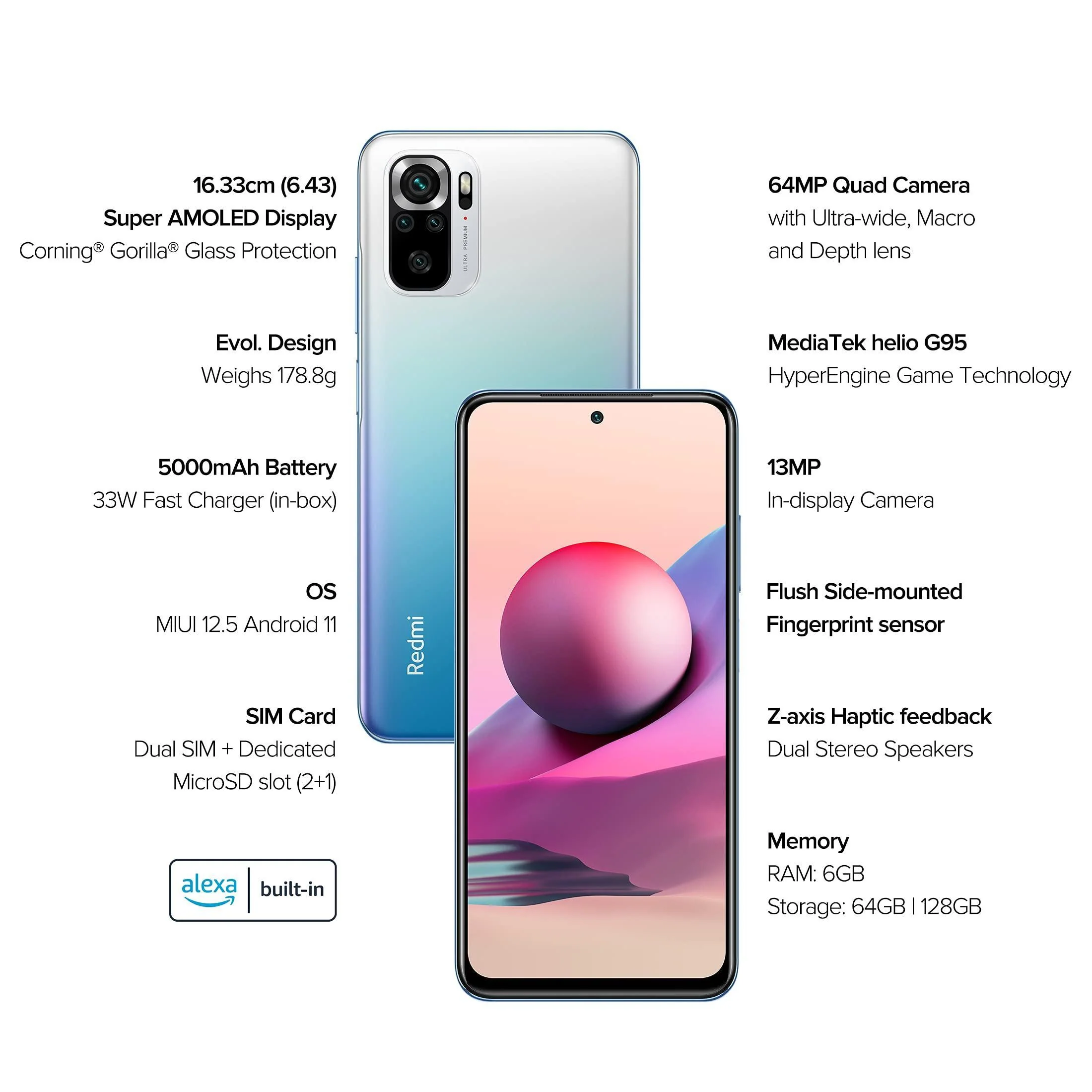 Redmi Note 10S (Deep Sea Blue, 6GB RAM, 64GB Storage) - Super Amoled Display Used - Image 9