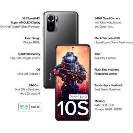 REDMI Note 10S (Shadow Black, 64 GB) (6 GB RAM) Refurbished Mobile - Image 2