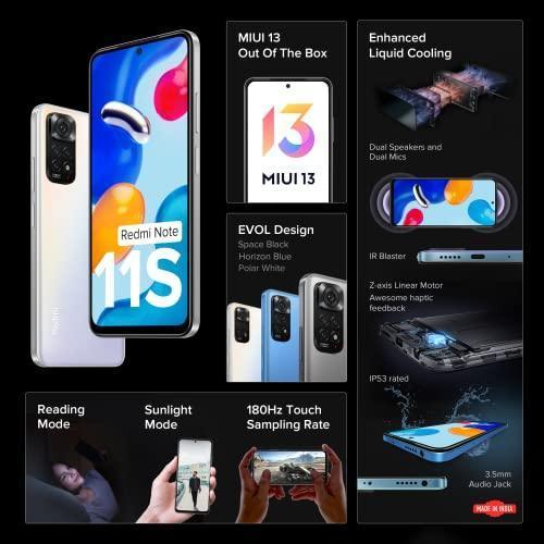 Redmi Note 11S (Polar White, 6GB RAM, 64GB Storage)|108MP AI Quad Camera | 90 Hz FHD+ AMOLED Display | 33W Charger Included | Additional Exchange Offers|Get 2 Months of YouTube Premium Free! - Image 9