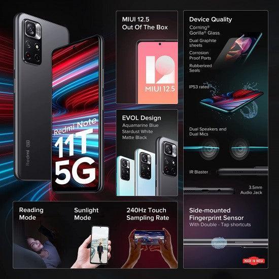 Redmi Note 11T 5G Matte Black 6GB RAM 128GB ROM - Image 4