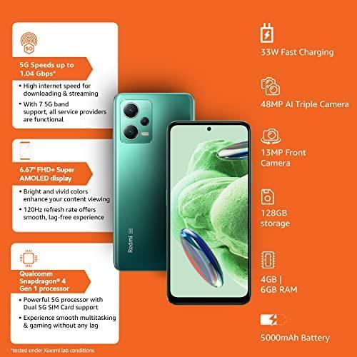 Redmi Note 12 5G Frosted Green 4GB RAM 128GB ROM | 1st Phone with 120Hz Super AMOLED and Snapdragon® 4 Gen 1 | 48MP AI Triple Camera - Image 6