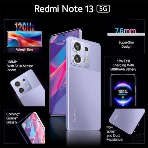 Redmi Note 13 5G (Chromatic Purple, 8GB RAM, 256GB Storage) Refurbished - Image 6