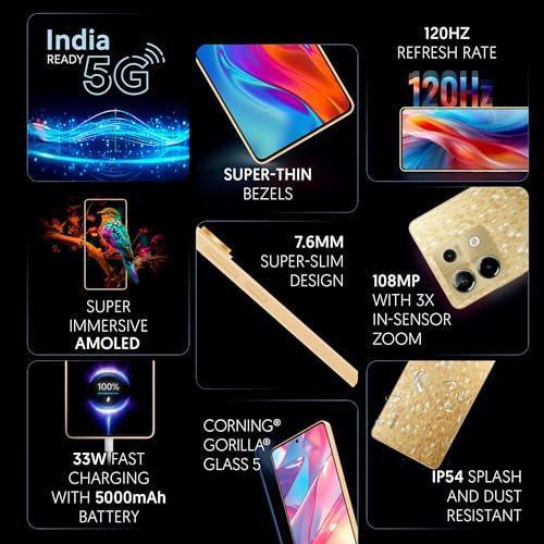Redmi Note 13 5G (Prism Gold, 12GB RAM, 256GB Storage) | 5G Ready | 120Hz Bezel-Less AMOLED | 7.mm Slimmest Note Ever | 108MP Pro-Grade Camera - Image 6