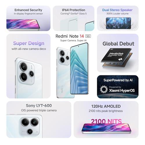 Redmi Note 14 5G (Mystique White, 6GB RAM 128GB Storage) Refurbished - Image 7