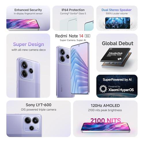Redmi Note 14 5G (Phantom Purple, 6GB RAM 128GB Storage) Preowned - Image 7