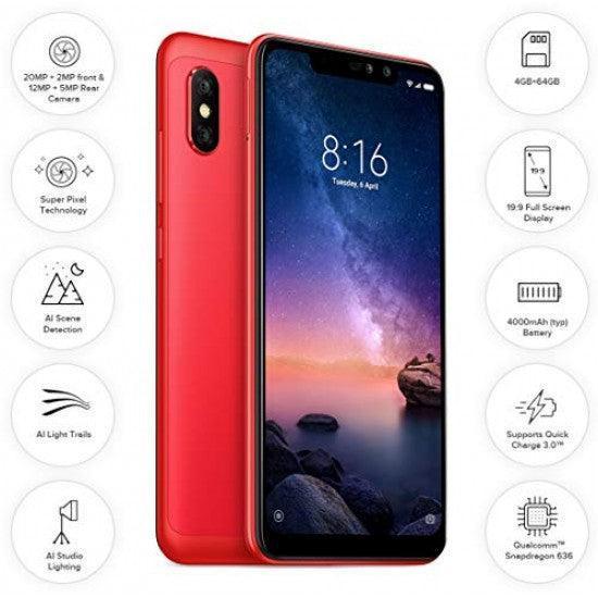 Redmi Note 6 Pro (Red, 6GB RAM, 64GB Storage) - Image 3