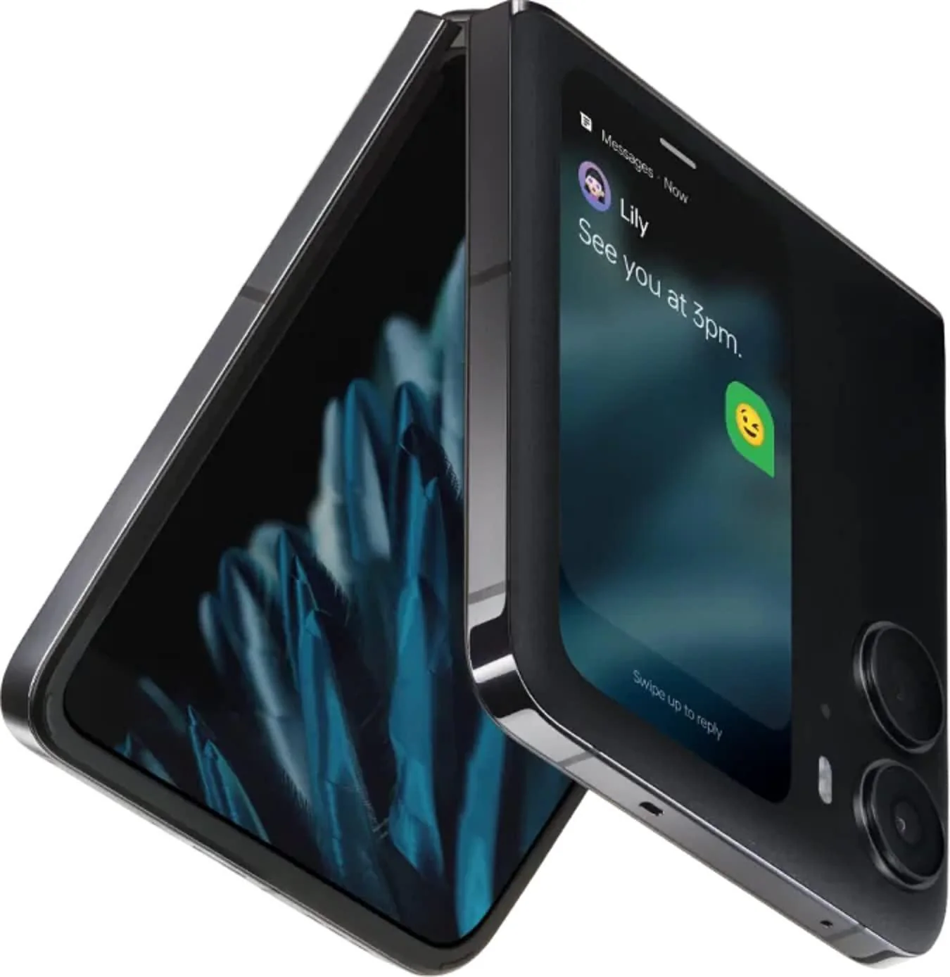 (Refurbished) Find N2 Flip (Astral Black)(RAM-8GB, Internal Memory-256GB)