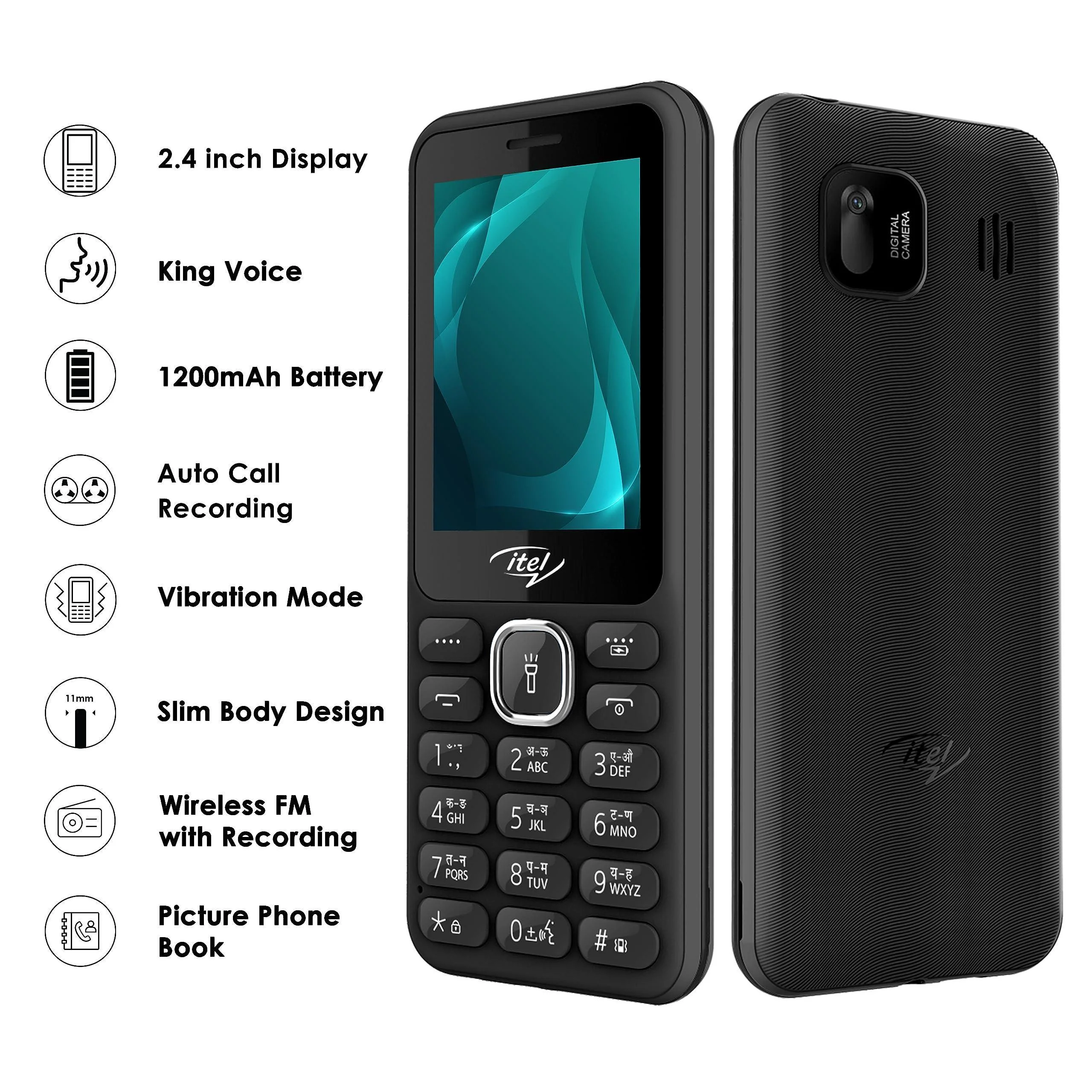 (Refurbished) itel it5027 Keypad Mobile Phone with 2.4 inch Display Size Refurbished - Image 3