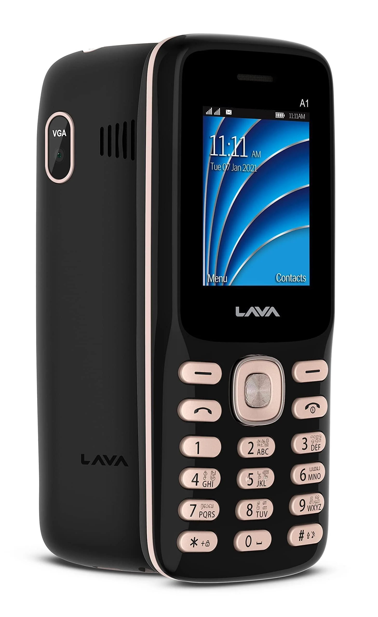 (Refurbished) Lava A1 2021 (Black Gold)-Dual Sim |Loud Sound|auto Call recoding - Image 4
