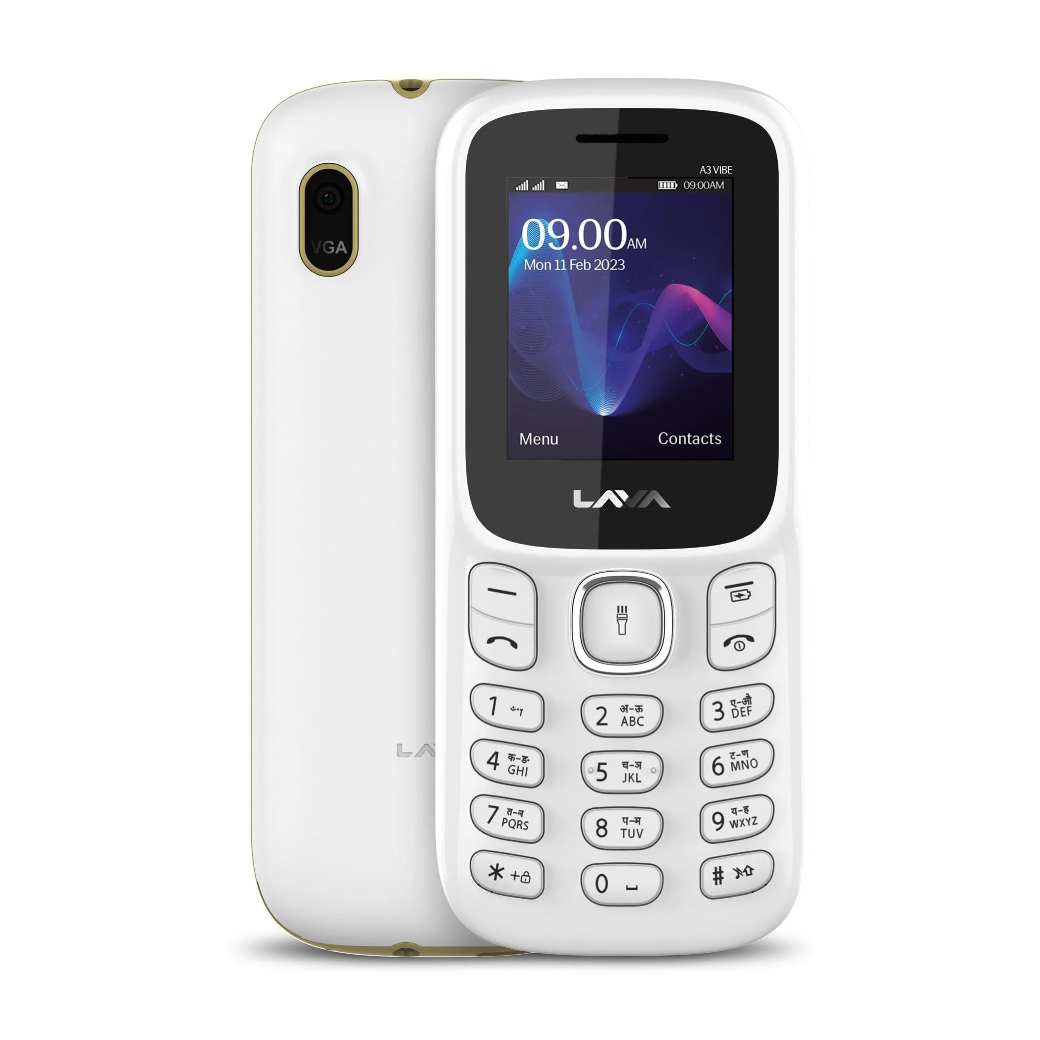 (Refurbished) Lava A3 Vibe Dual Sim Mobile with 1750 mAh Big Battery, 32 GB Expandable Storage and Vibrate Mode White Beige
