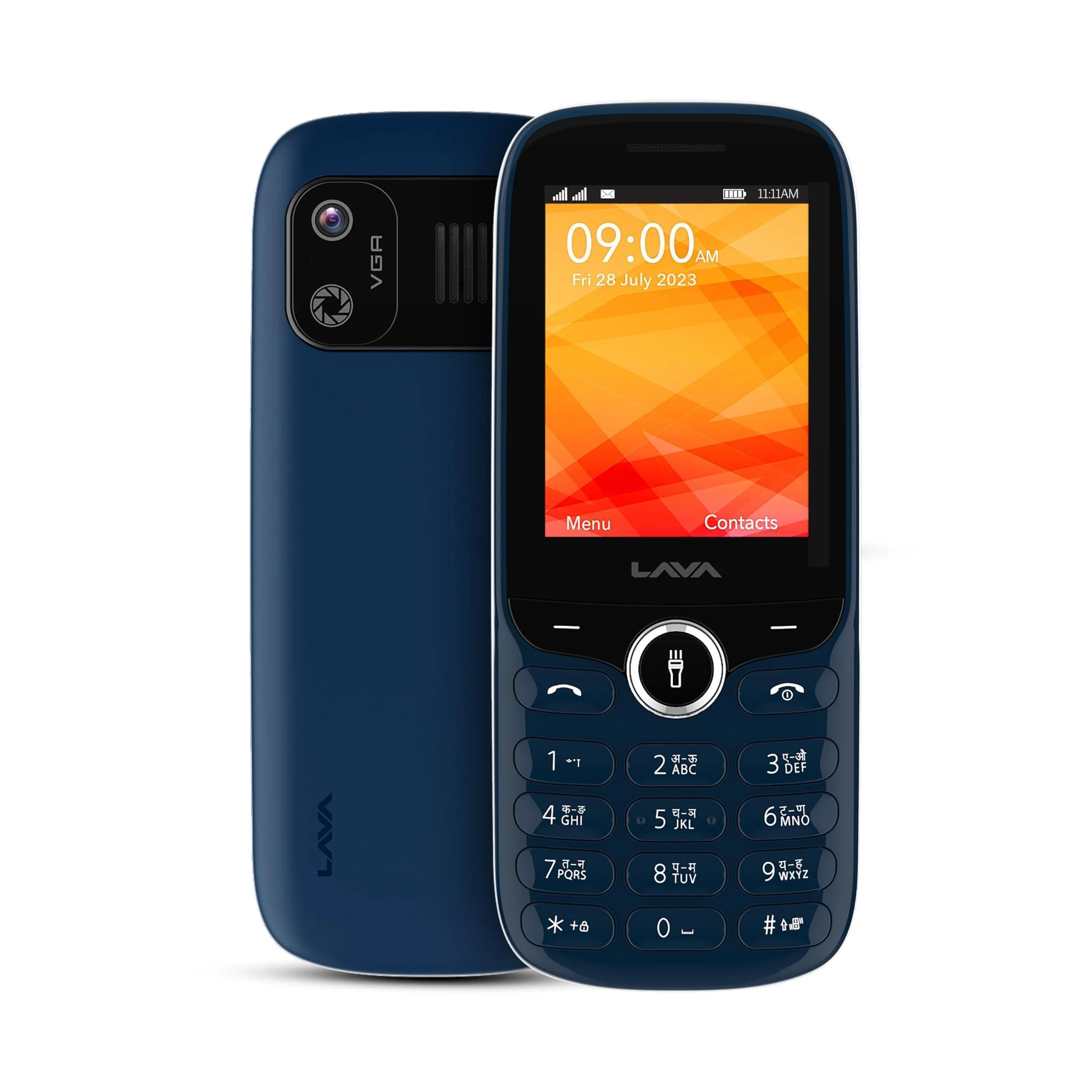 (Refurbished) Lava A5 Stylish ID with Dirt Resistant P+Rkeypad, 1000mAh Battery, Auto Call Recording