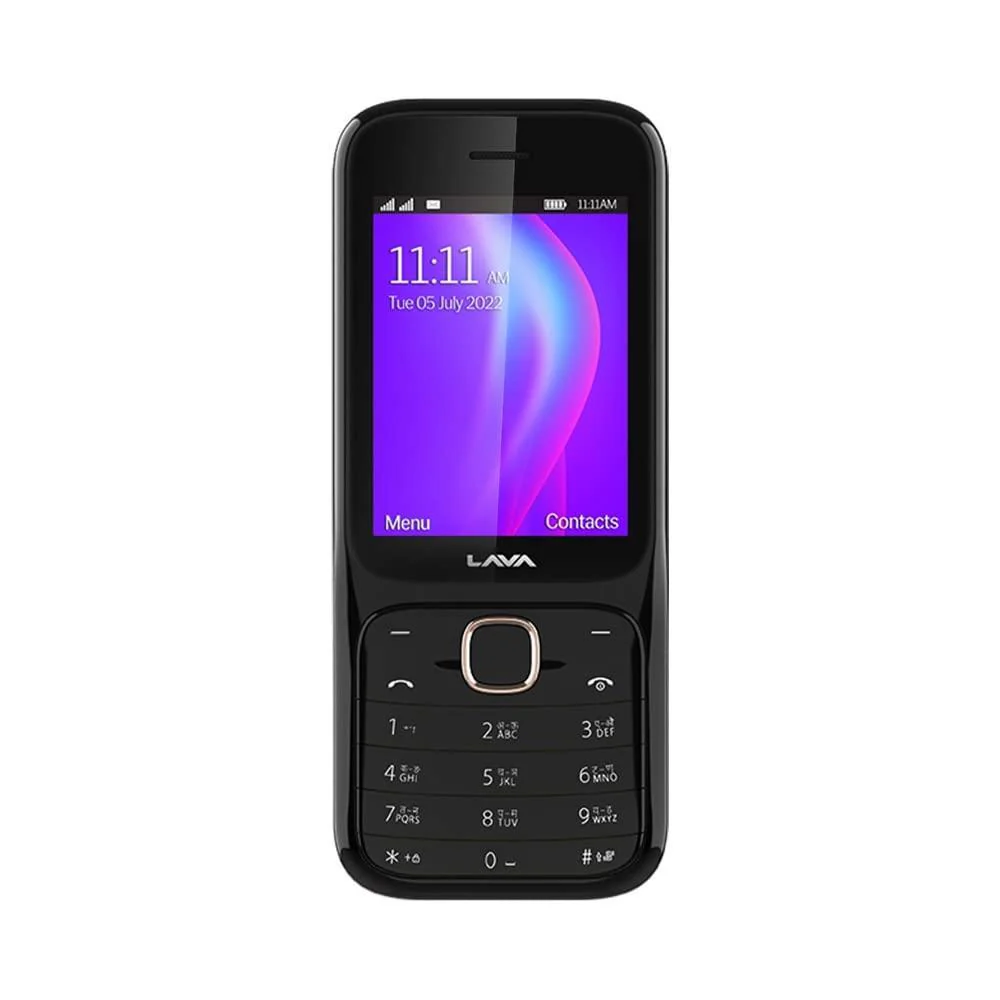 (Refurbished) Lava Gem Power (Black Gold) - Dual sim Keypad Mobile with 2.8 " Big Screen