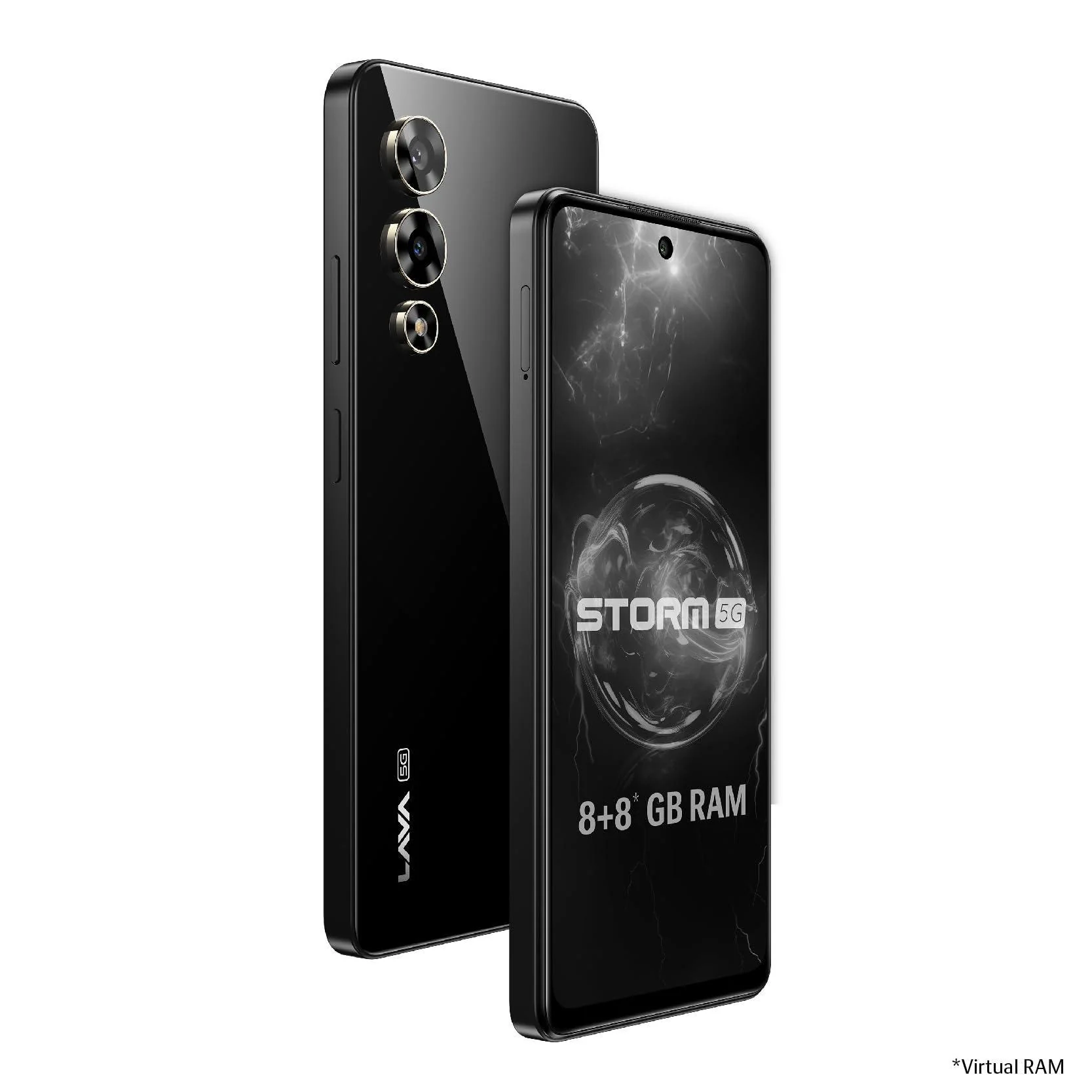 (Refurbished) Lava Storm 5G (Thunder Black, 8GB RAM, 128GB ROM)|50MP+8MP Ultrawide Dual Camera - Image 2