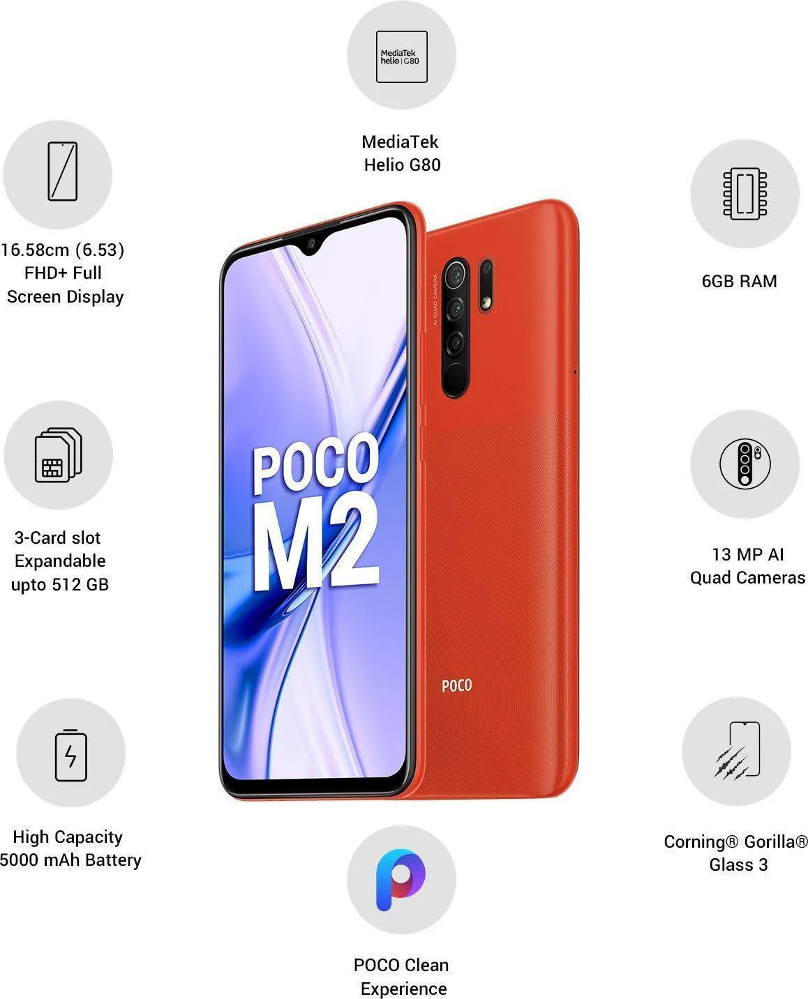 (Refurbished) MI Poco M2 (Brick Red, 6GB RAM, 64GB Storage) - Image 6