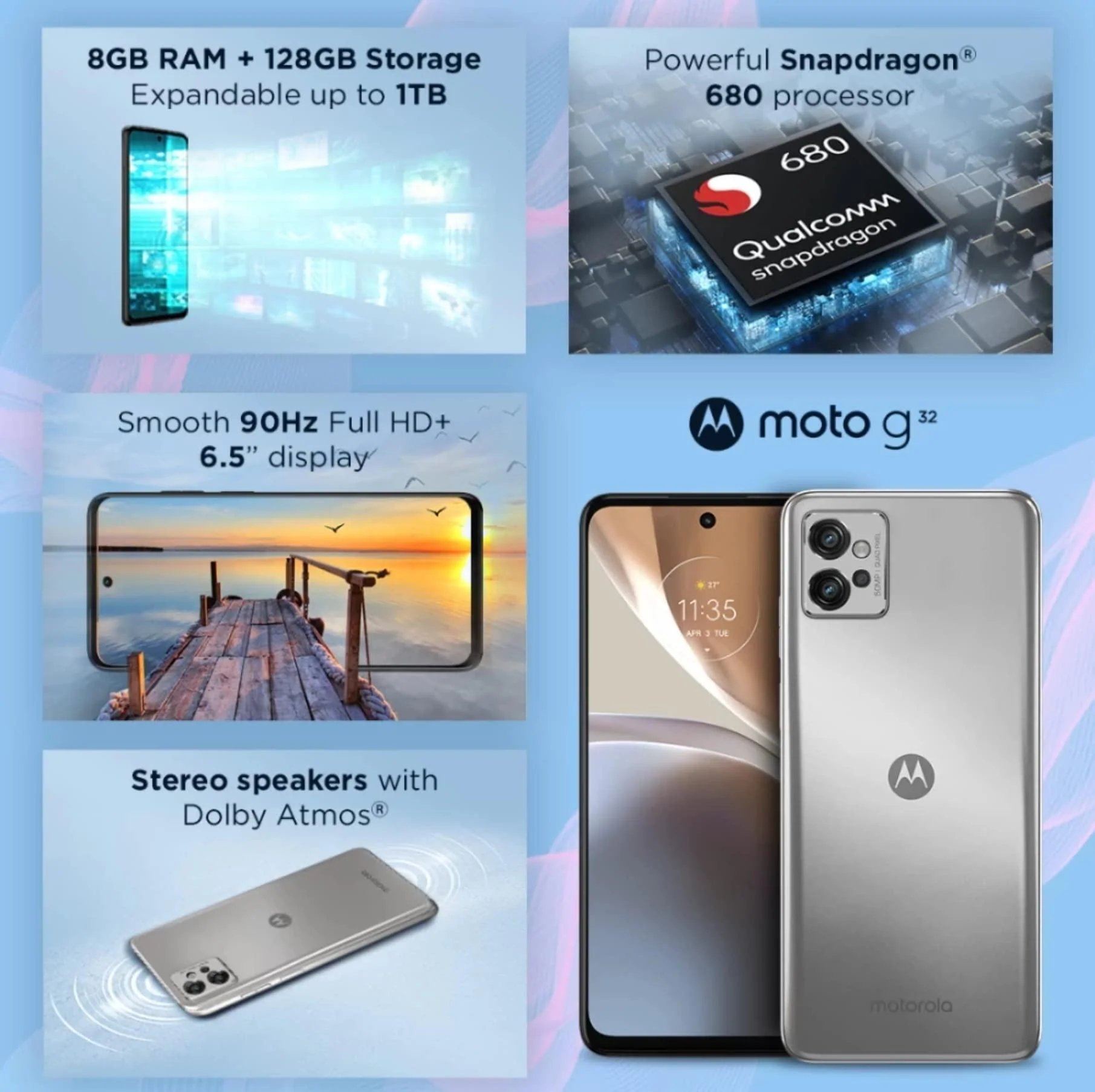 (Refurbished) Motorola G32 (Satin Silver, 8GB RAM, 128GB Storage) | 6.55 inch Full HD - Image 6