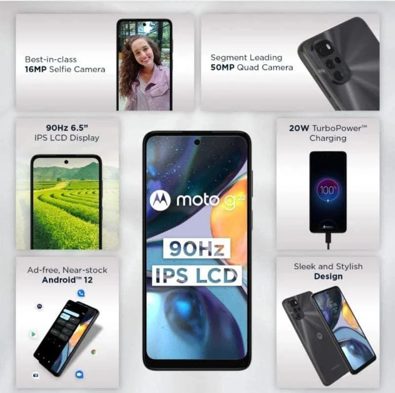 (Refurbished) MOTOROLA Moto g22 (Cosmic Black, 64 GB) (4 GB RAM) - Image 7