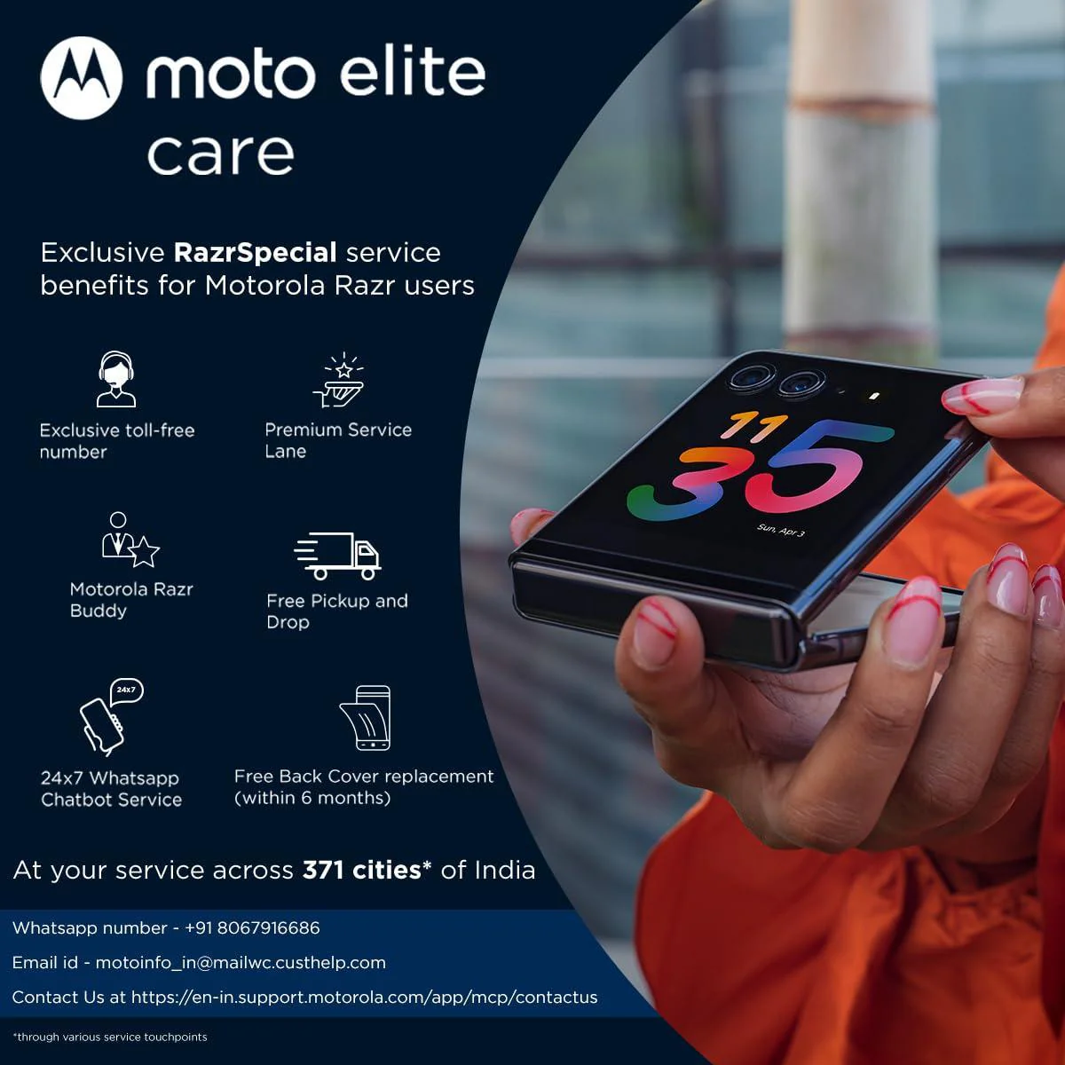 (Refurbished) Motorola razr 40 Ultra (Viva Magenta, 8GB RAM, 256GB Storage) | 3.6" External AMOLED Display | 6.9" AMOLED 165Hz Display | 32MP Selfie Camera |30W TurboPower Charging | Android 13 - Image 3