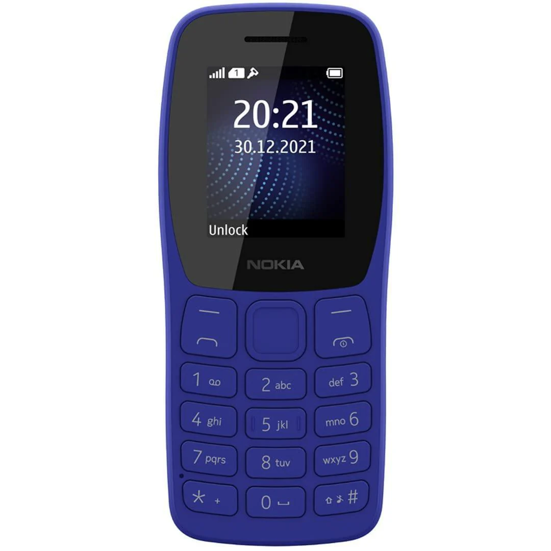 (Refurbished) Nokia 105 Classic | Single SIM Keypad Phone with Built-in UPI Payments, Long-Lasting Battery, Wireless FM Radio, Charger in-Box | Blue