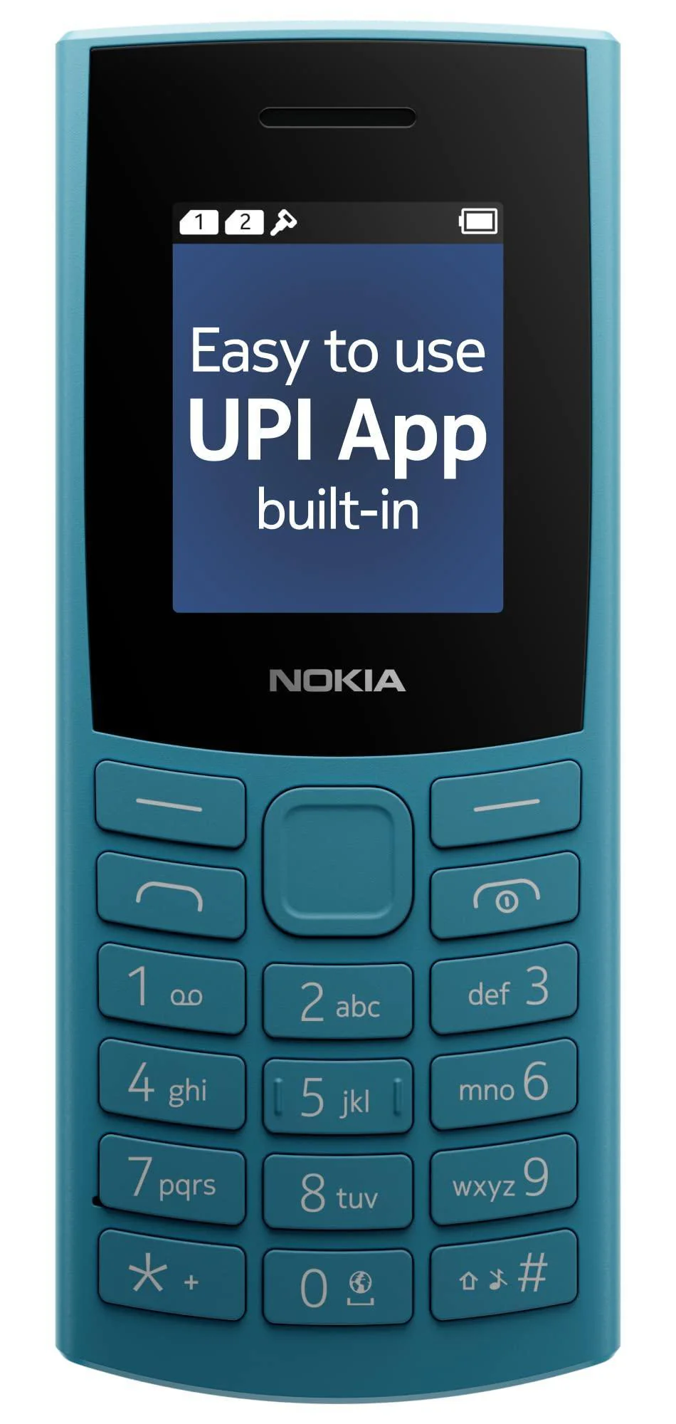 (Refurbished) Nokia 106 4G Keypad Phone with 4G, Built-in UPI Payments App, Long-Lasting Battery, Wireless FM Radio & MP3 Player, and MicroSD Card Slot | Blue