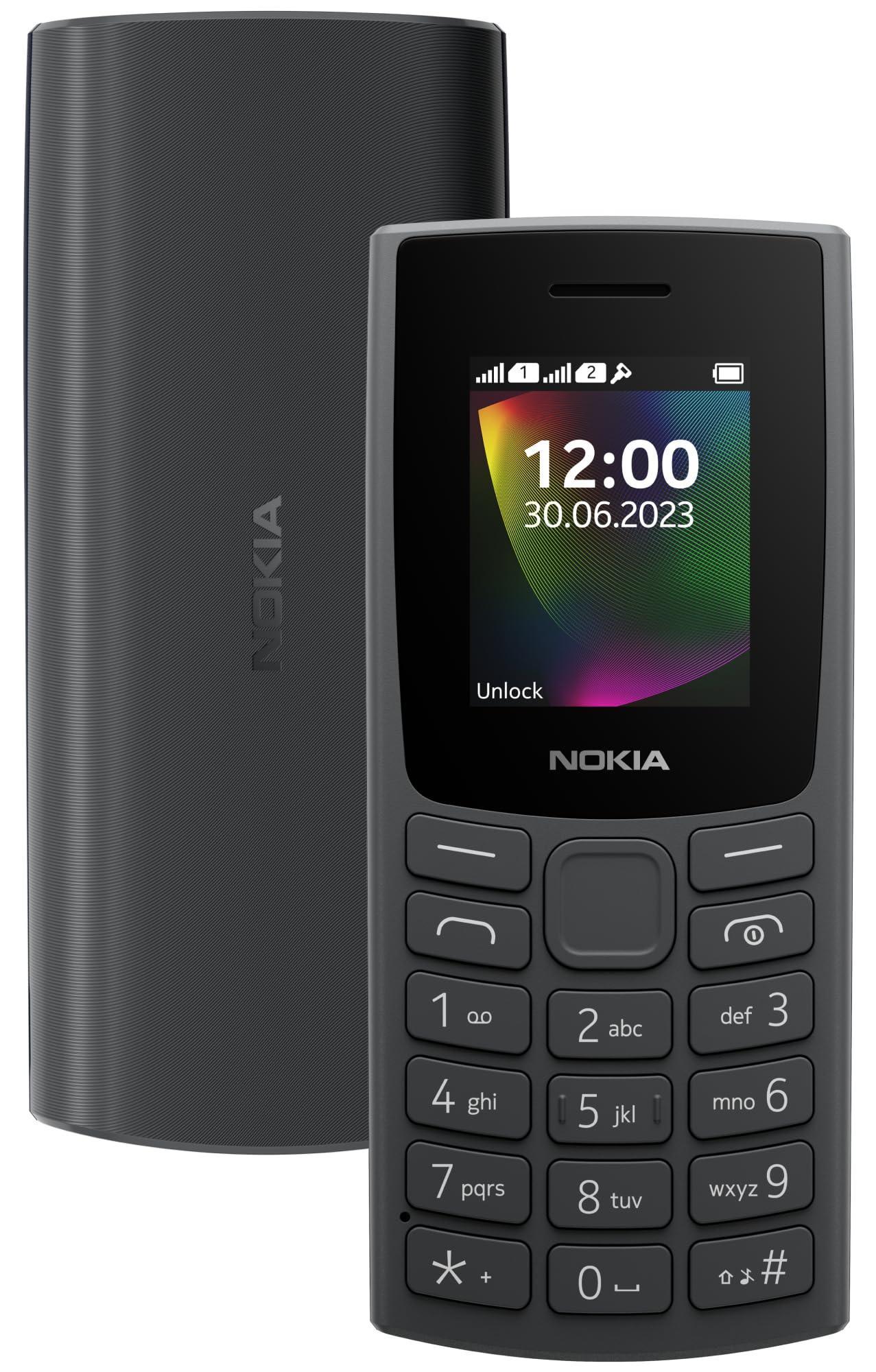 (Refurbished) Nokia 106 Single Sim, Keypad Phone with Built-in UPI Payments App, Long-Lasting Battery, Wireless FM Radio & MP3 Player, and MicroSD Card Slot | Charcoal - Image 2