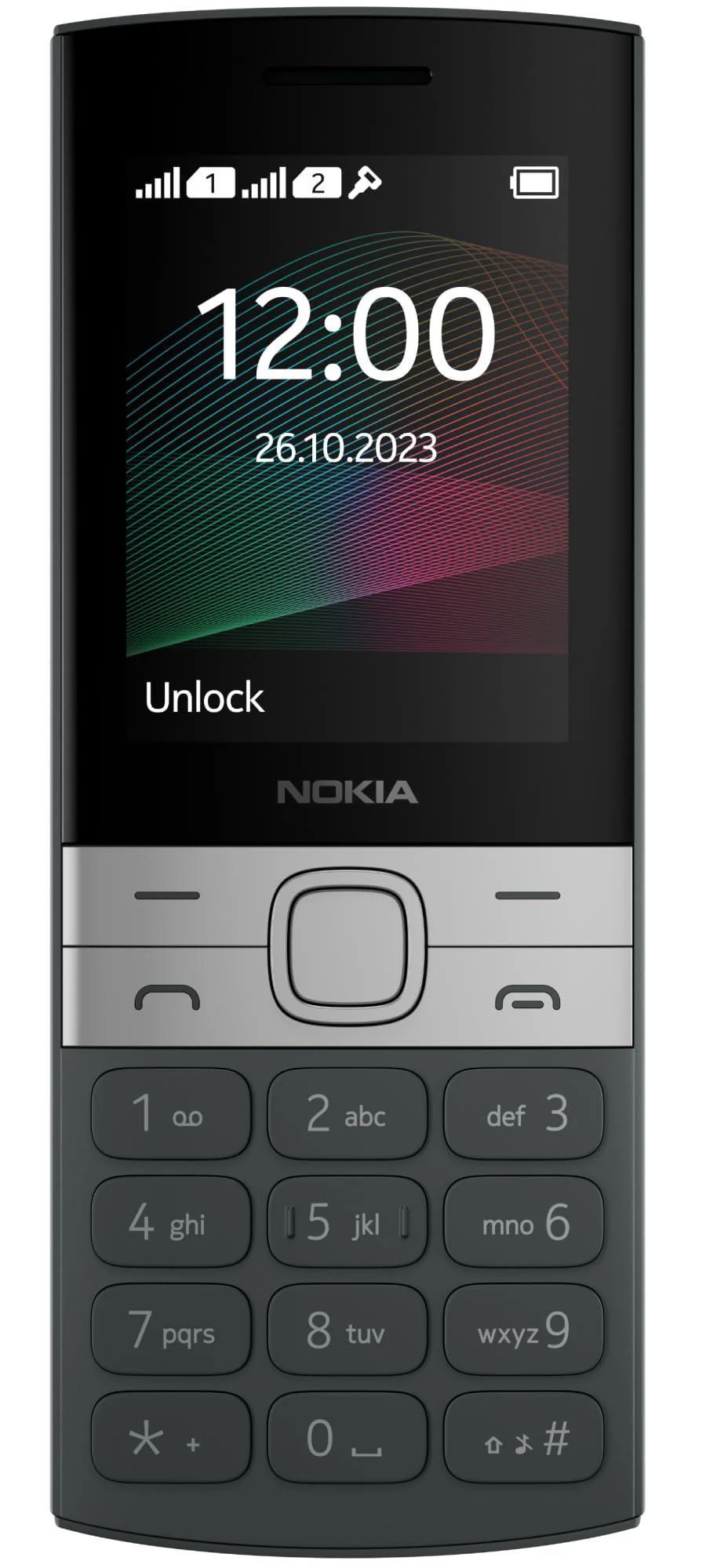 (Refurbished) Nokia 150 Dual SIM Premium Keypad Phone | Rear Camera, Long Lasting Battery Life, Wireless FM Radio & MP3 Player and All-New Modern Premium Design | Black