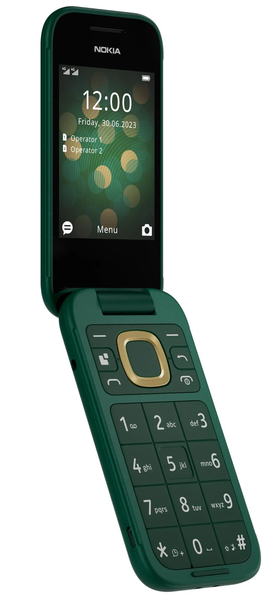 (Refurbished) Nokia 2660 Flip 4G Volte keypad Phone with Dual SIM, Dual Screen, inbuilt MP3 Player & Wireless FM Radio | Lush Green - Image 4
