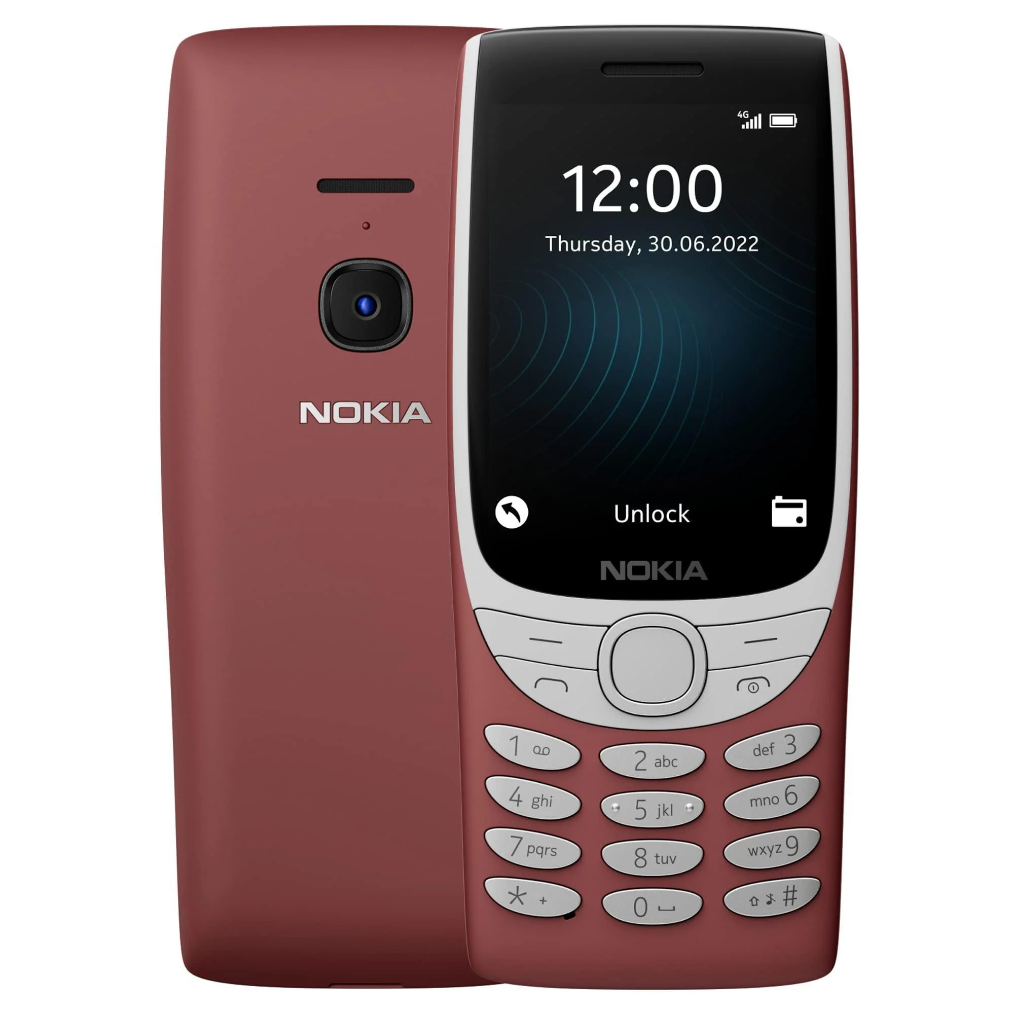 (Refurbished) Nokia 8210 4G Volte keypad Phone with Dual SIM, Big Display, inbuilt MP3 Player & Wireless FM Radio | Red - Image 2