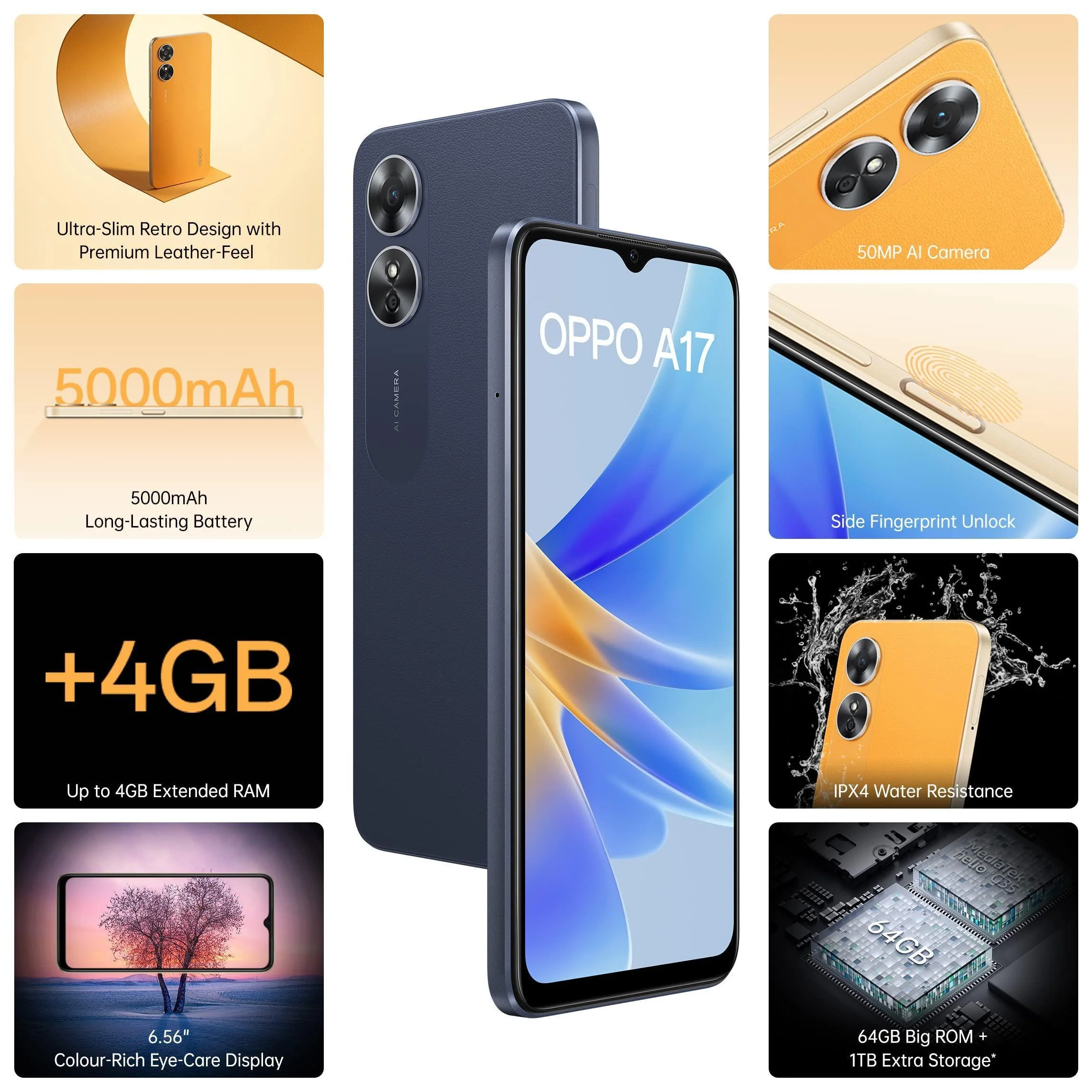(Refurbished) Oppo A17 (Midnight Black, 4GB RAM, 64GB Storage) with No Cost EMI/Additional Exchange Offe - Image 7