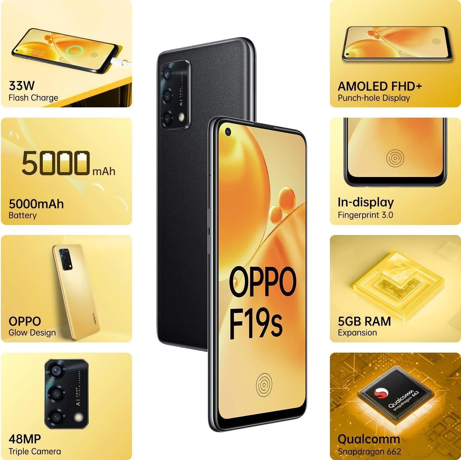 (Refurbished) Oppo F19s 6/128 (Glowing Black, 6GB RAM/128GB Storage) - Image 8