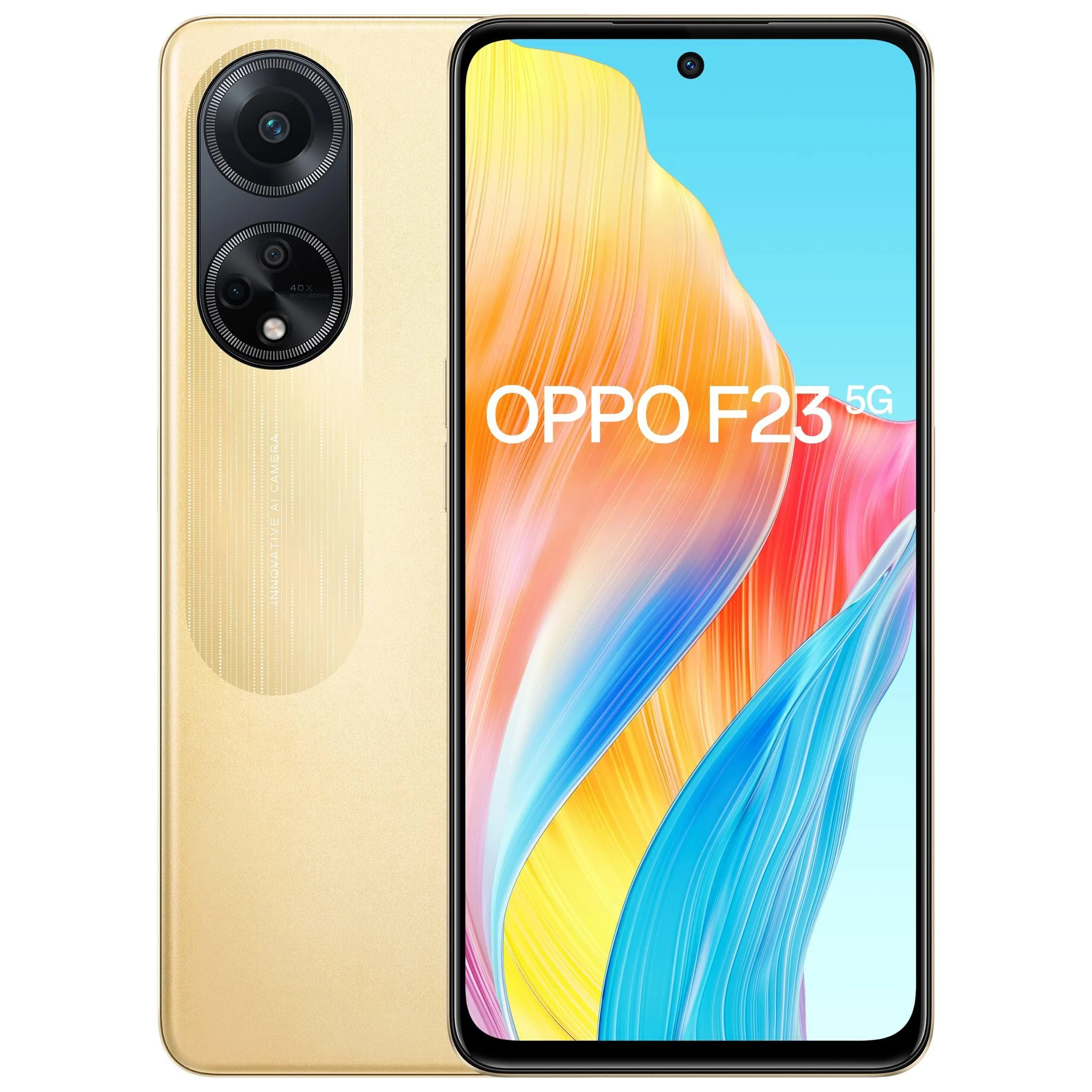 (Refurbished) Oppo F23 5G (Bold Gold, 8GB RAM, 256GB Storage) | 5000 mAh Battery with 67W SUPERVOOC Charger